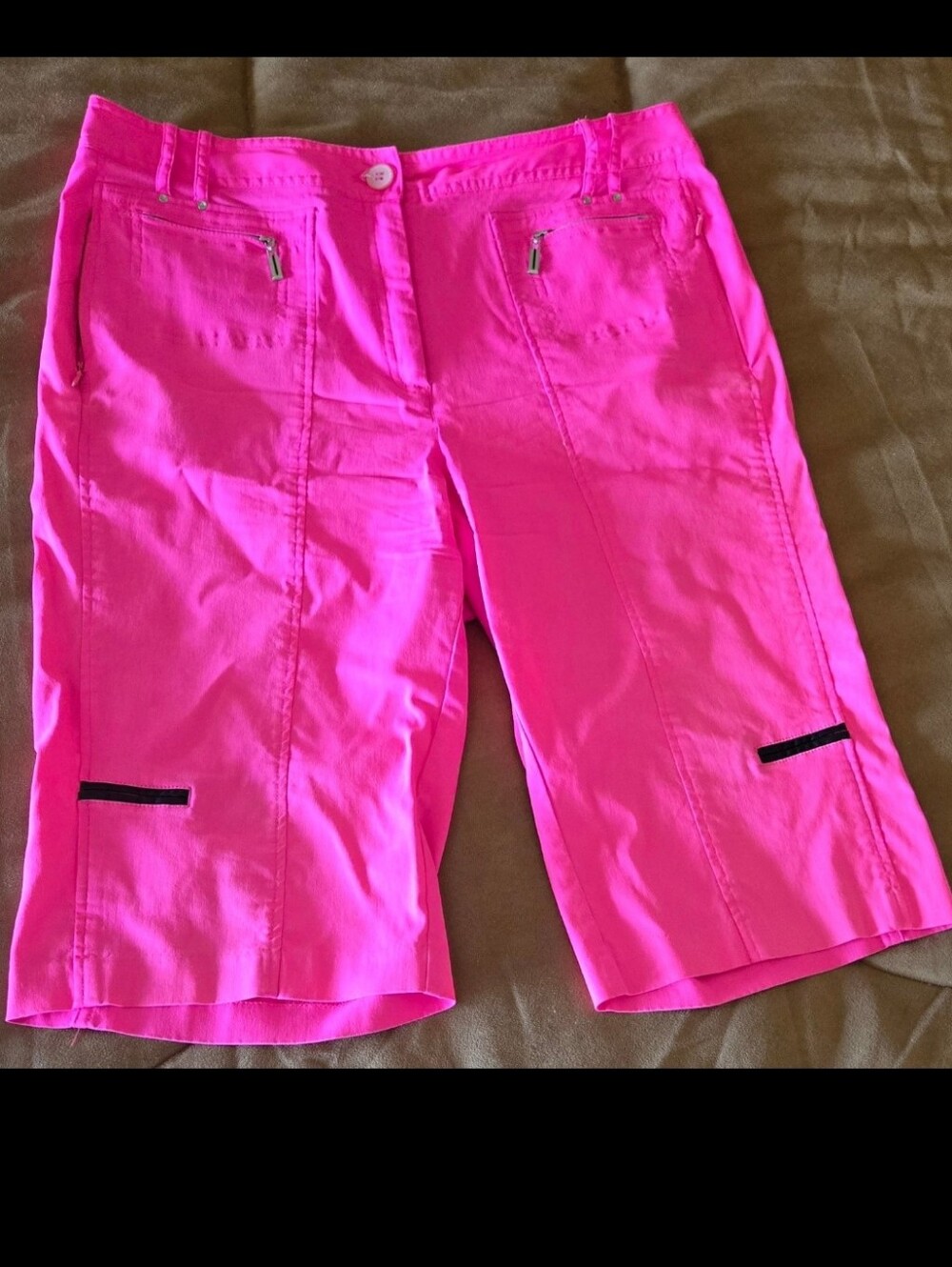 Jamie Sadock Hot Pink Long Shorts Capris. Size 12. 32" Waist; 13" Inseam. EUC!